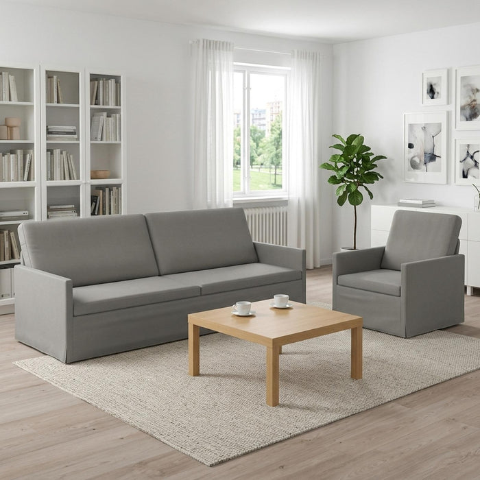 Set de canapea 2 pcs Gri deschis Catifea WALTI