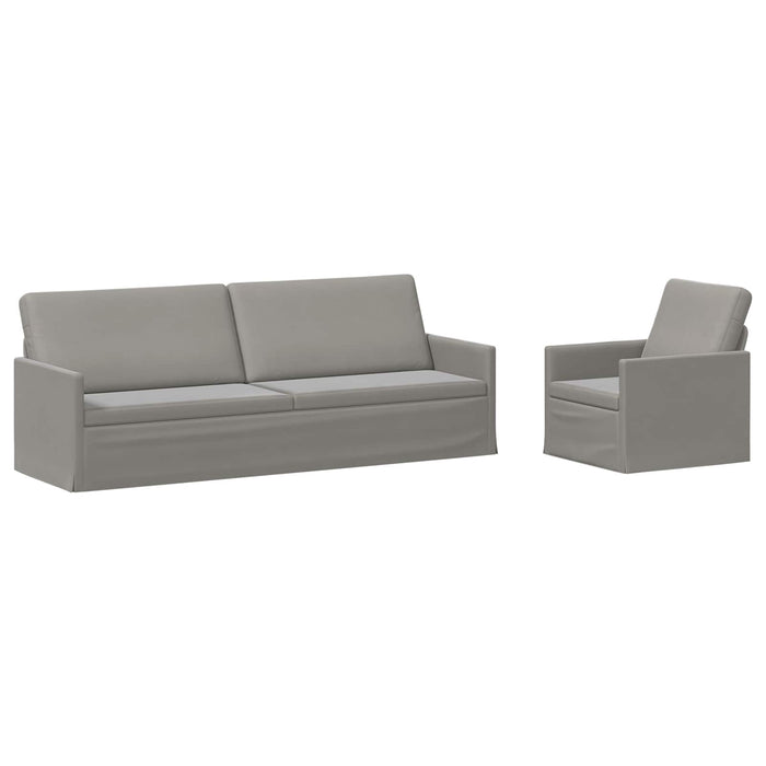 Set de canapea 2 pcs Gri deschis Catifea WALTI