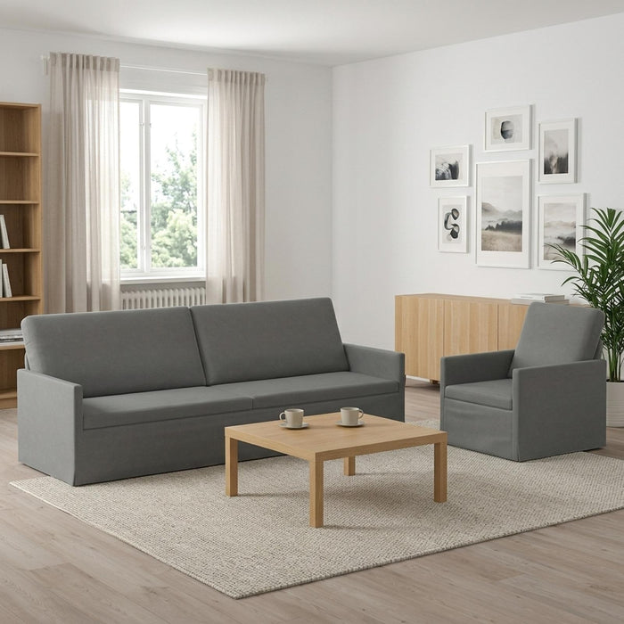 Set de canapea 2 pcs Gri închis Catifea WALTI