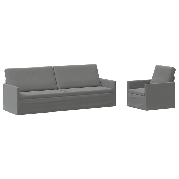 Set de canapea 2 pcs Gri închis Catifea WALTI