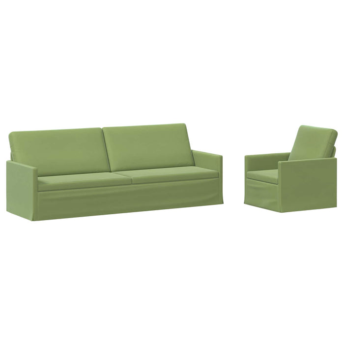Set de canapea 2 pcs Verde deschis Catifea WALTI