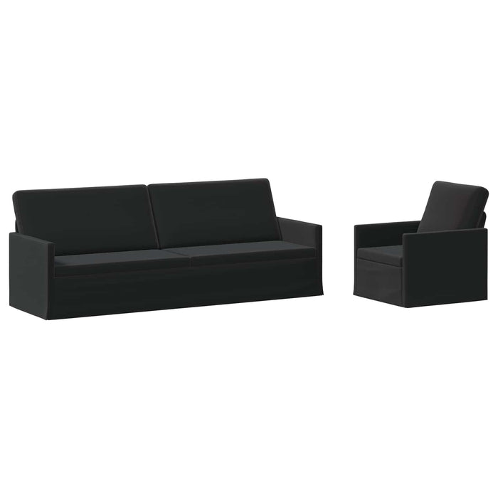 Set de canapea 2 pcs Negru Catifea WALTI