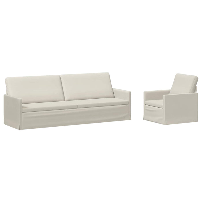 Set de canapea 2 pcs Crem Catifea WALTI