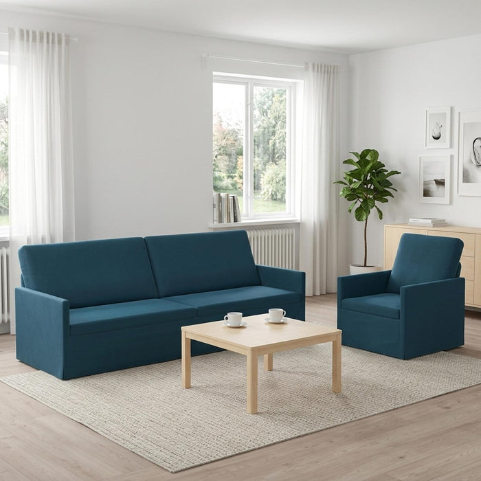Set de canapea 2 pcs albastru Catifea WALTI