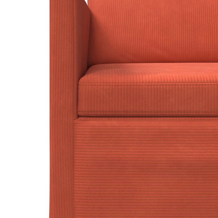 Set de canapea 2 pcs Roșu portocalie Țesătură din corduroy WALTI