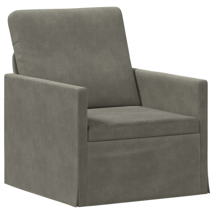 Set de canapea 2 pcs Gri deschis Țesătură din corduroy WALTI