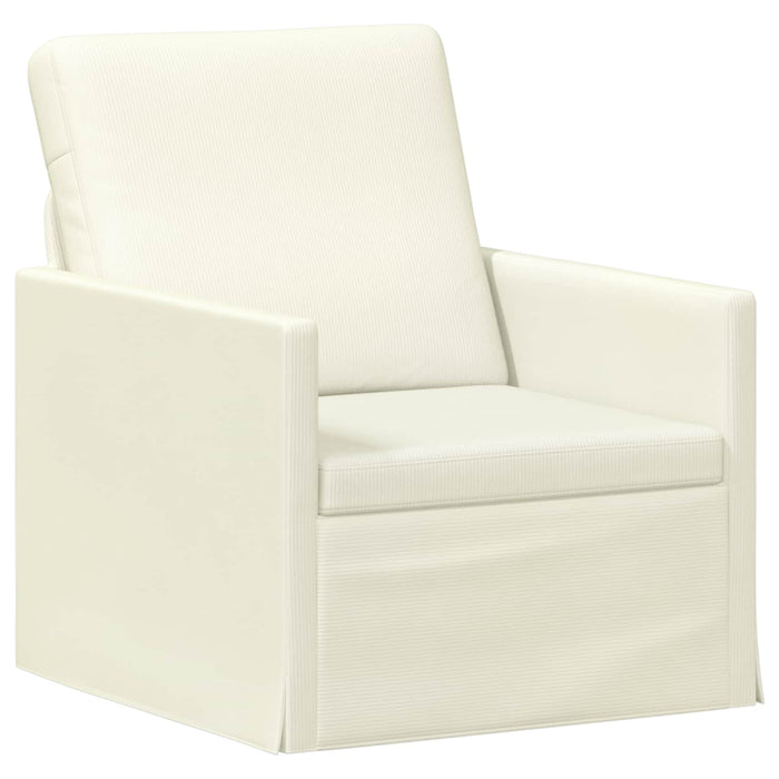 Set de canapea 2 pcs Crem Țesătură din corduroy WALTI