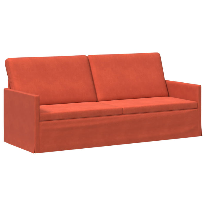Set de canapea 2 pcs Roșu portocalie Țesătură din corduroy WALTI