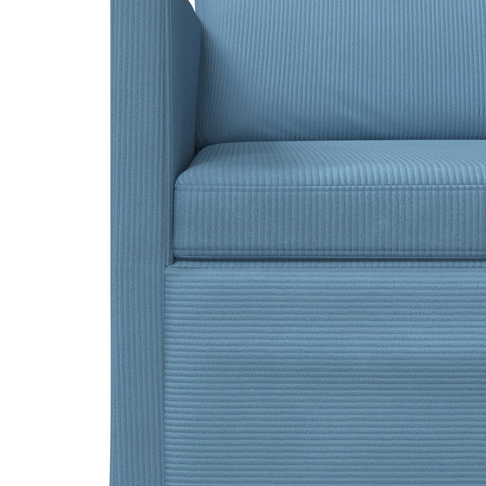Set de canapea 2 pcs albastru Țesătură din corduroy WALTI