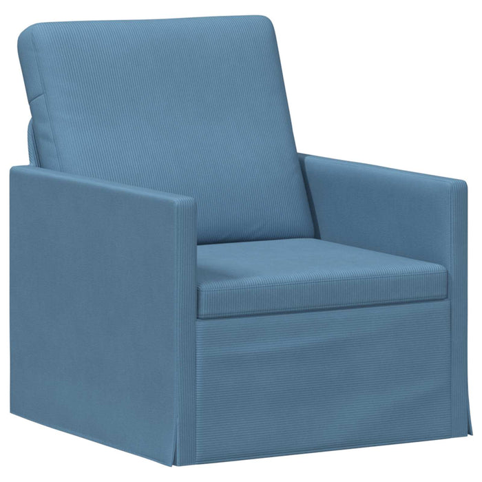 Set de canapea 2 pcs albastru Țesătură din corduroy WALTI