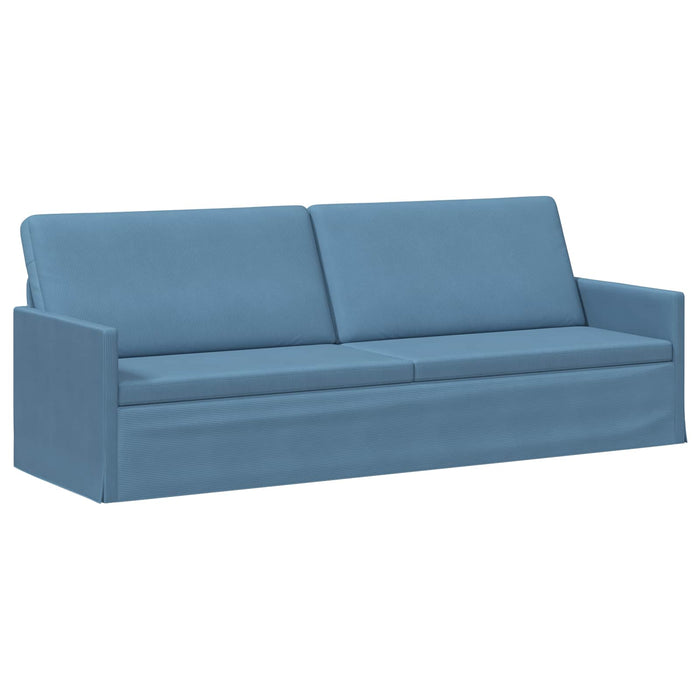 Set de canapea 2 pcs albastru Țesătură din corduroy WALTI