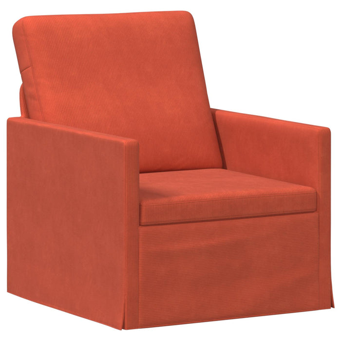 Set de canapea 2 pcs Roșu portocalie Țesătură din corduroy WALTI