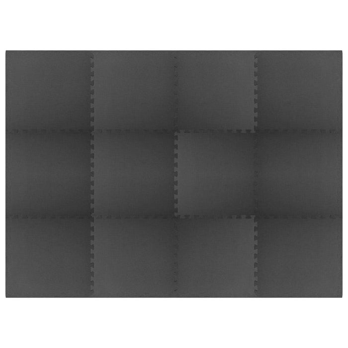 Mats de exerciții puzzle 12 pcs Negru 4,32 ㎡ Spumă EVA - WALTI WALTI