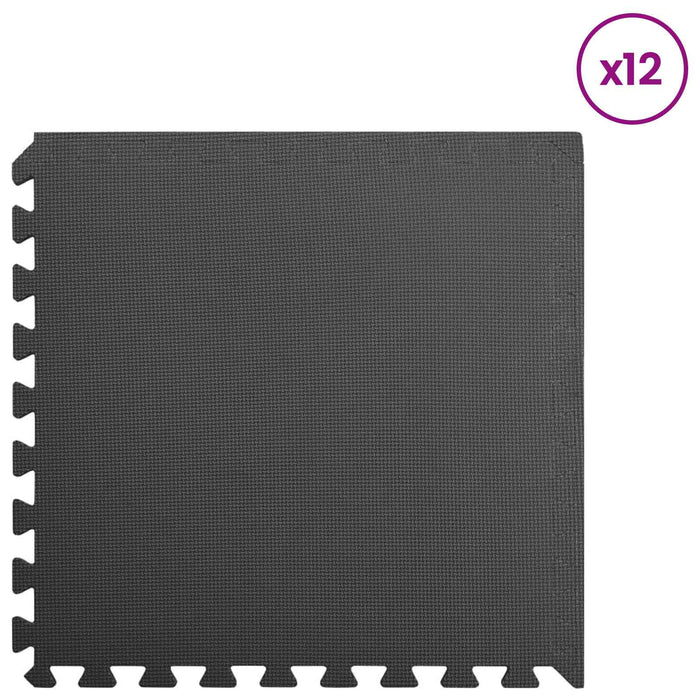 Mats de exerciții puzzle 12 pcs Negru 4,32 ㎡ Spumă EVA - WALTI WALTI