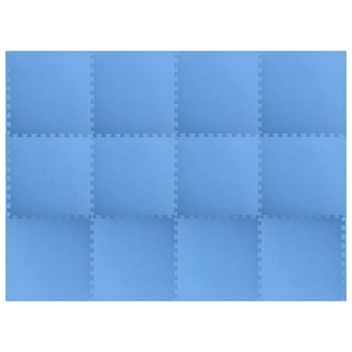 Mats de exerciții puzzle 12 pcs albastru 4,32 ㎡ Spumă EVA - WALTI WALTI