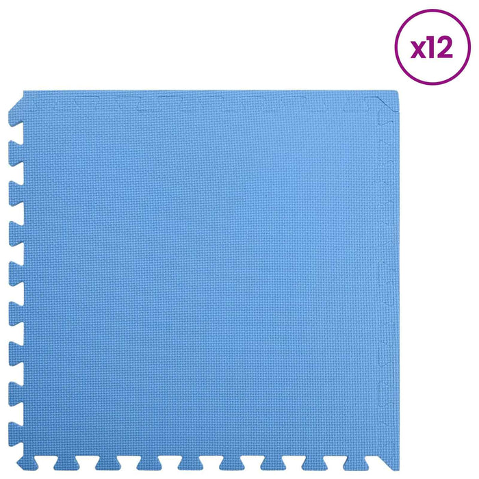 Mats de exerciții puzzle 12 pcs albastru 4,32 ㎡ Spumă EVA - WALTI WALTI