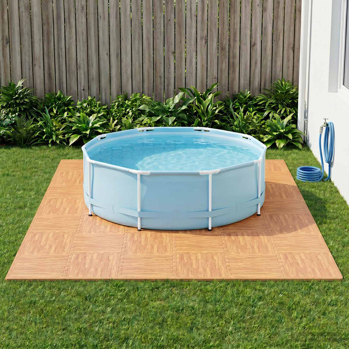 Covor de bazin pentru piscină 6 pcs lemn 2,16 m² Spumă EVA - WALTI WALTI