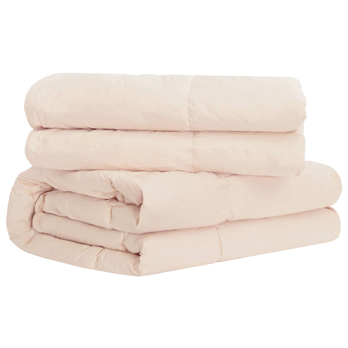 Set de Pături 2 buc. 200 x 220 cm Kapok și Poliester Bej WALTI