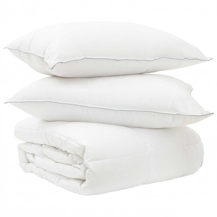 Set Pernă și Cuvertură 3 buc. 260 x 240 cm Iarnă 1800 g/buc Alb WALTI