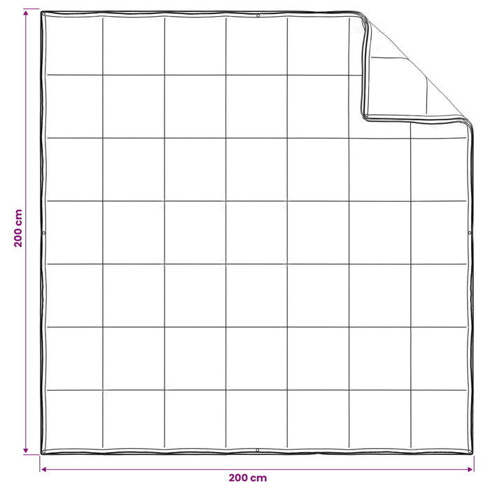 Set de Pături 3 buc. 200 x 200 cm Toate sezoanele Bambus Alb WALTI