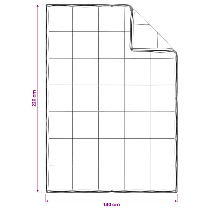 Set de Pături 3 buc. 140 x 220 cm Toate sezoanele Bambus Alb WALTI