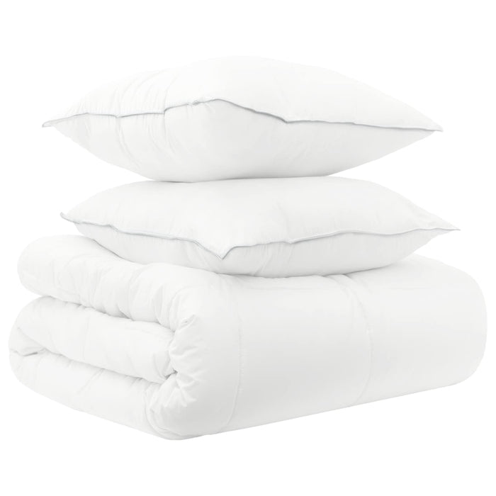 Set de Pături 3 buc. 140 x 220 cm Toate sezoanele Bambus Alb WALTI