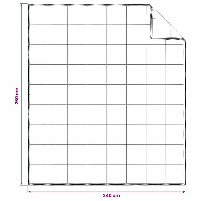 Set de Pături 3 buc. 260 x 240 cm Toate sezoanele Bambus Alb WALTI