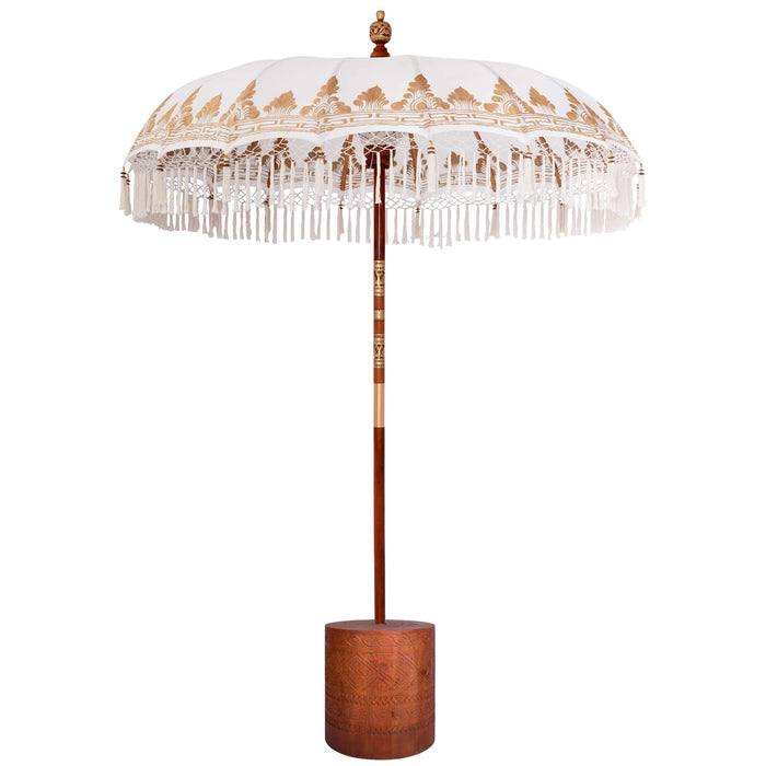 Umbrela balineză cu bază Crem și Marron Ø 180-190 cm WALTI