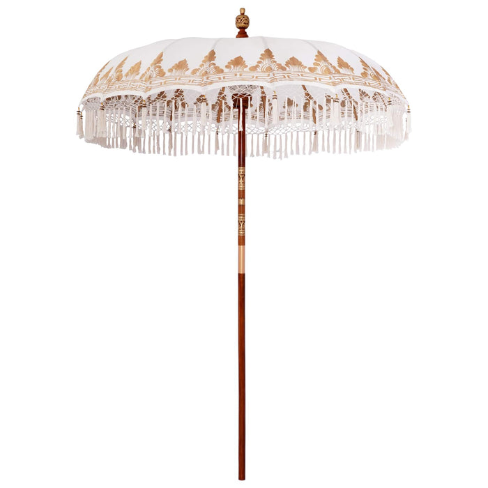 Umbrela balineză cu bază Crem și Marron Ø 180-190 cm WALTI