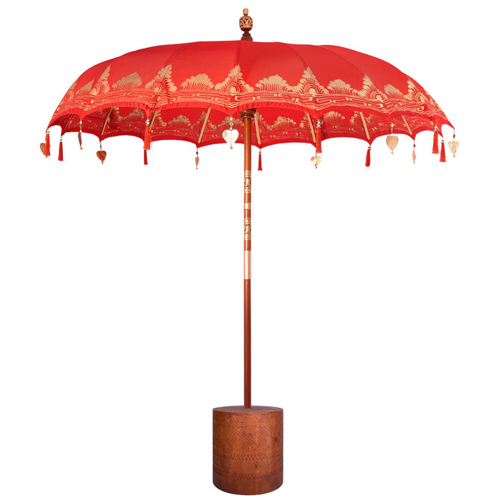 Umbrela balineză cu bază 260 Roșu și maro 220 x 220 x 295 cm WALTI