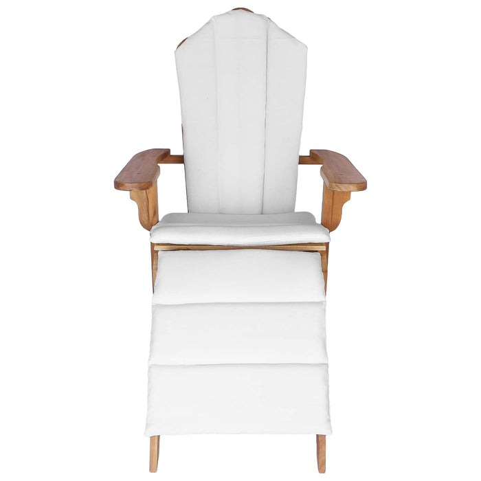 Scaun Adirondack de grădină cu suport pentru picioare natural WALTI
