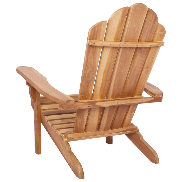 Fotoliu Adirondack pentru grădină natural Lemn solid de tec WALTI