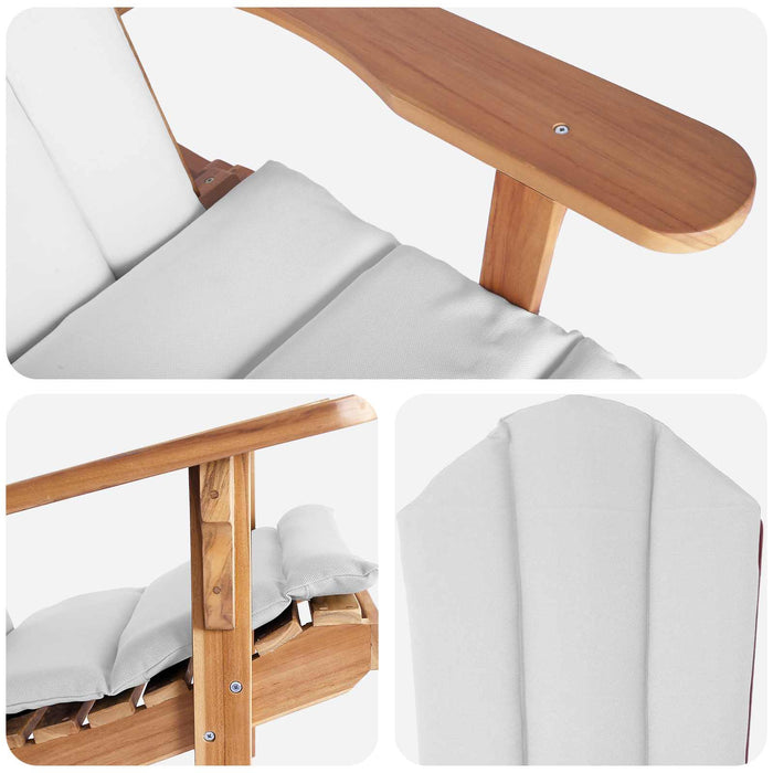 Fotoliu Adirondack pentru grădină natural Lemn solid de tec WALTI