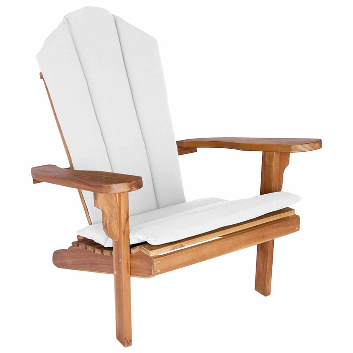 Fotoliu Adirondack pentru grădină natural Lemn solid de tec WALTI