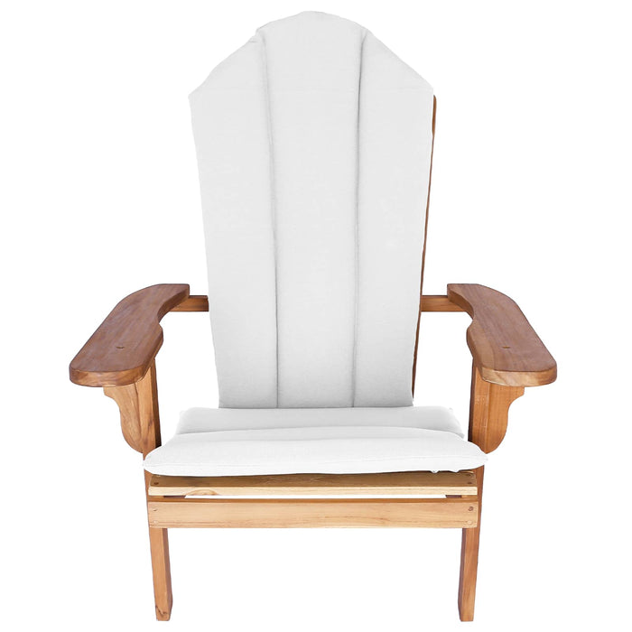 Fotoliu Adirondack pentru grădină natural Lemn solid de tec WALTI