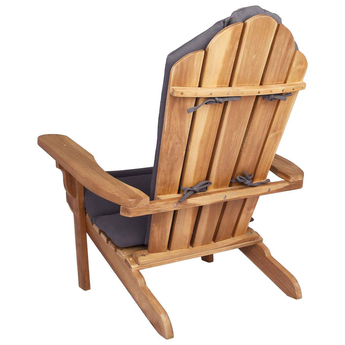 Fotoliu Adirondack pentru grădină natural Lemn solid de tec WALTI