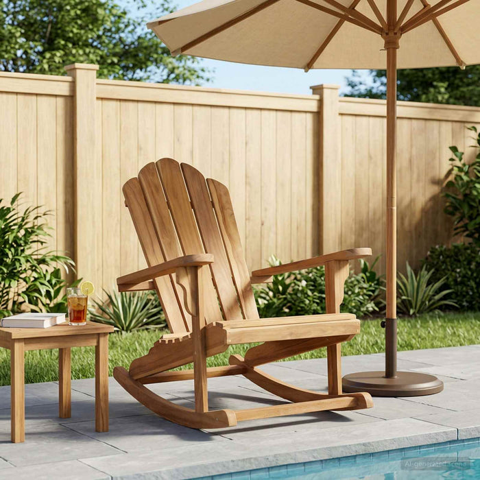 Scaun de balansoar Adirondack pentru grădină natural WALTI