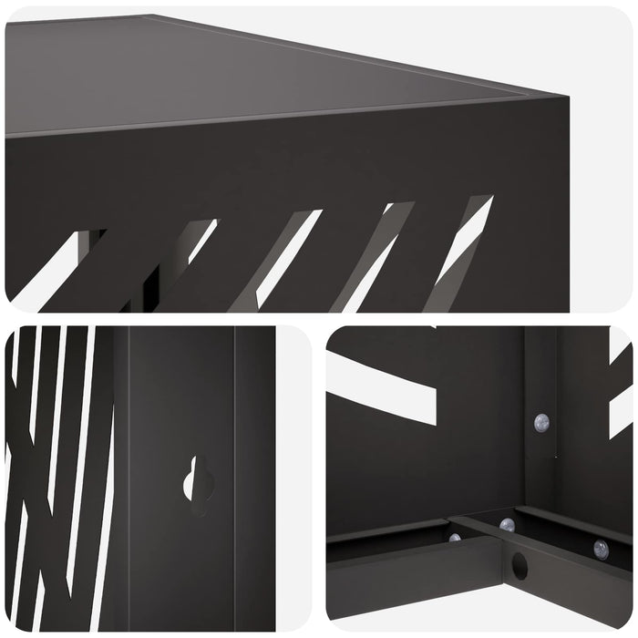 Husă pentru aer condiționat Negru 110 x 50 x 80 cm Oțel WALTI