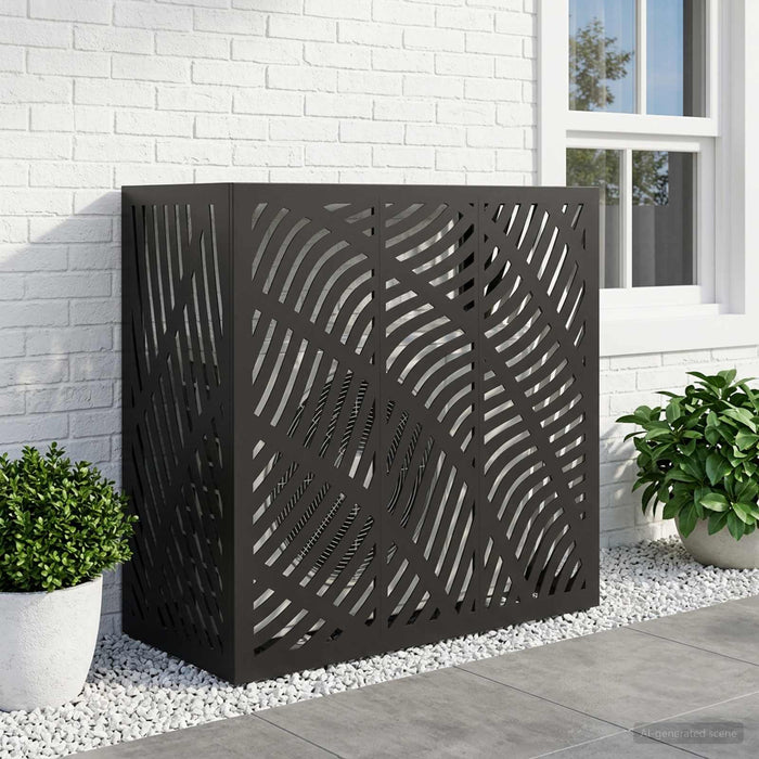 Husă pentru aer condiționat Negru 110 x 50 x 105 cm Oțel - WALTI WALTI