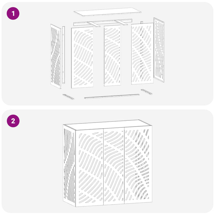 Husă pentru aer condiționat Alb 110 x 50 x 105 cm Oțel WALTI