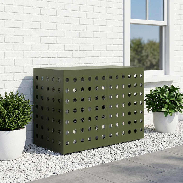 Husă pentru aer condiționat Verde măsliniu 90 x 40 x 60 cm Oțel - WALTI WALTI