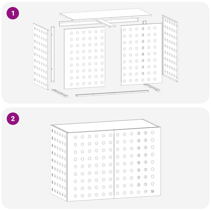 Husă pentru aer condiționat Antracit 100 x 50 x 70 cm Oțel WALTI