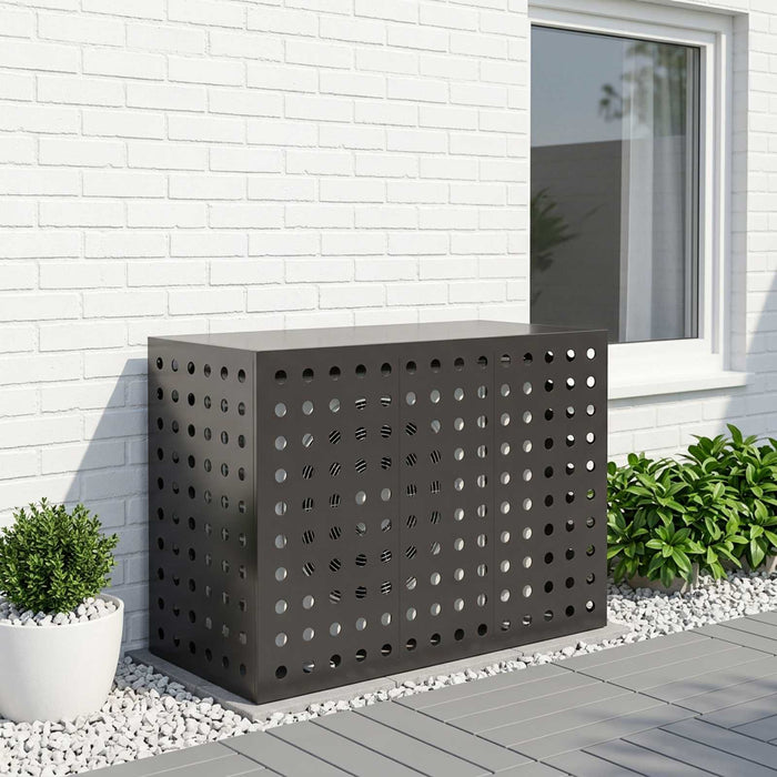 Husă pentru aer condiționat Negru 110 x 50 x 80 cm Oțel - WALTI WALTI