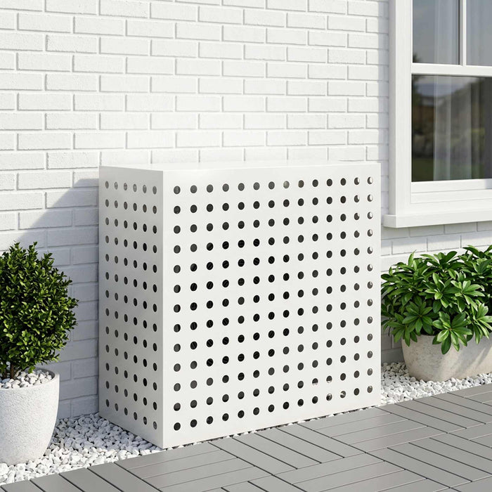 Husă pentru aer condiționat Alb 110 x 50 x 105 cm Oțel - WALTI WALTI