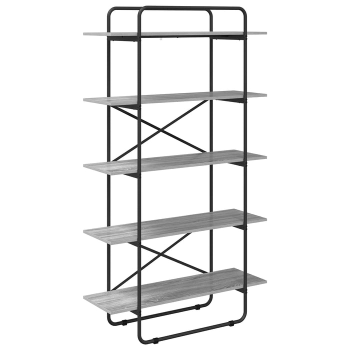 Raft pentru cărți 5 niveluri 100 x 35 x 175,5 cm PB Sonoma gri WALTI