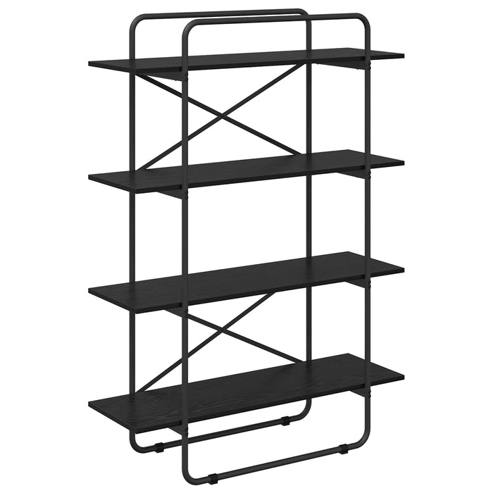 Raft pentru cărți 4 niveluri 100 x 35 x 140 cm PB Stejar Negru WALTI