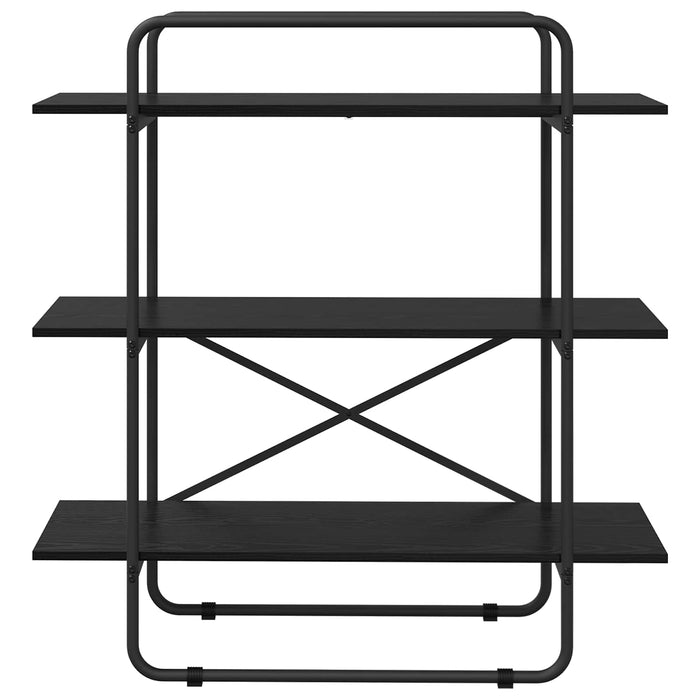Raft pentru cărți 3 niveluri 100 x 35 x 105 cm PB Stejar Negru WALTI