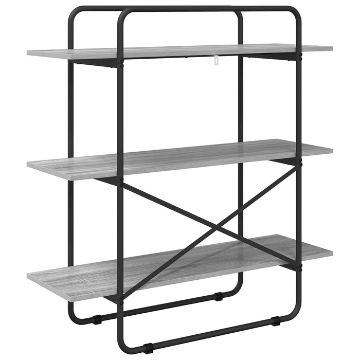 Raft pentru cărți 3 niveluri 100 x 35 x 105 cm PB Sonoma gri WALTI