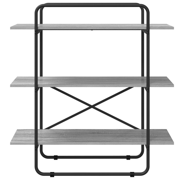 Raft pentru cărți 3 niveluri 100 x 35 x 105 cm PB Sonoma gri WALTI