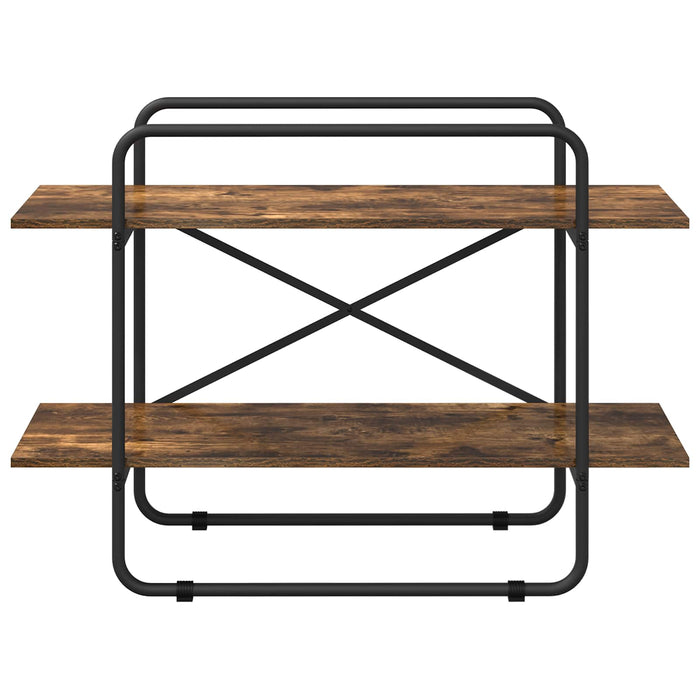 Raft pentru cărți 2 niveluri 100 x 35 x 70 cm PB Stejar fumuriu WALTI